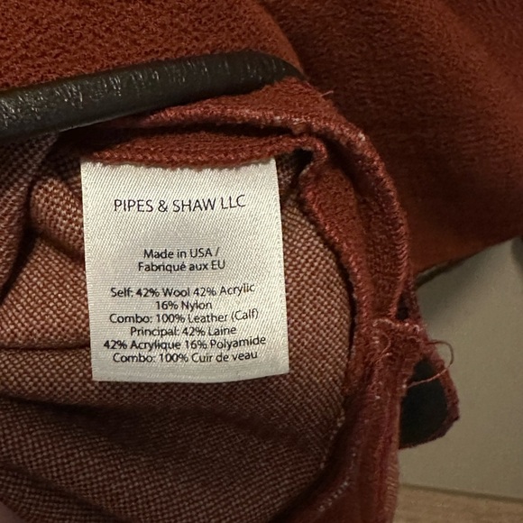 Veronica Beard Leather Accents Long Sleeve Women's Top in Rust Size 0 - Picture 7 of 7